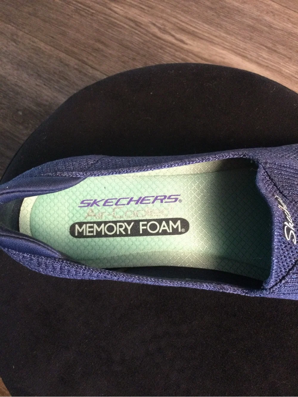 Skechers Blue Knit Slip-On Walking Shoe